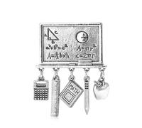 Broche artístico en forma de brújula de aleación resistente para accesorios escolares de moda e ideas de regalo, Einheitsgröße, como se describe