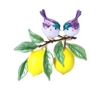 Broche artístico esmaltado con forma de pájaro cítrico, Pin, diseño ligero y portátil, ramillete, traje diario, potenciador, regalo, decoración de pájaros
