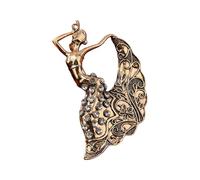 Broche artístico inspirado en la danza de las minorías, con diseño de fundición de alta precisión, movimiento de pliegues detallados, encanto nacional, regalo, accesorios de ropa, One Size, como se