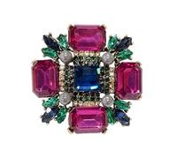 Broche barroco de diamantes de imitación para mujeres y hombres, vintage, rectangular, bola redonda, estilo victoriano, art deco, broches de solapa, elegantes accesorios de vestir, boda, cumpleaños