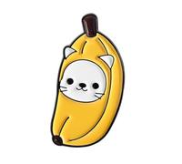 Broche brillante de dibujos animados para gatitos, fresas, plátanos, tomates, ramillete esmaltado, accesorio para entusiastas de la moda, accesorios de prendedores, One Size, como se describe