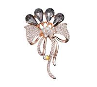 Broche brillante único para ropa floral con insignia floral de cristal artificial para uso diario, ocasión especial, broche brillante, talla única, como se describe