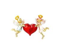 Broche broche broche mujeres esmalt pin accesorios colgantes gemelos insignias de corazón rojo para dama accesorio de vestuario