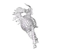 Broche chapado en forma de caballo con detalles en circonita Ideal para regalos y ocasiones especiales Joyería para caballos