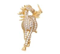 Broche chapado en forma de caballo con detalles en circonita Ideal para regalos y ocasiones especiales Joyería para caballos