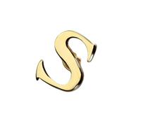 Broche chapado en oro con letras doradas de estilo clásico, Pin de solapa para hombre, sombrero para mujer, bufanda, mochila, insignia, joyería