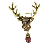 Broche Ciervo Libélula Chapas Pin De Traje Pasador De Chal Decoración De Ropa Pasador Para Mochila Pin De Solapa De Ropa Alfiler Insignia De Ropa Aleación Holibanna
