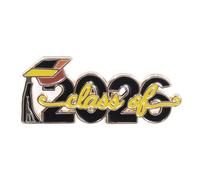 Broche clásico de rendimiento académico 2026, inicio de aleación de alta gama para graduados y estudiosos, insignia temática escolar, Einheitsgröße, como se describe