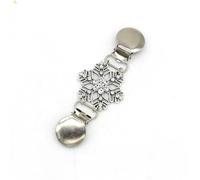 Broche con clip for suéter, cárdigan, alfiler, ramillete, metal, color plateado, parte trasera, cierre de pato, decoración ropa(Type 4)