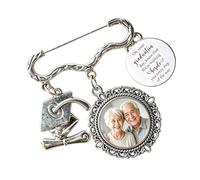 Broche Con Colgante Personalizado De Foto De Graduación - Colgante Conmemorativo Con Toga Y Borla - Joya Conmemorativa Personalizada Con Una Cita Conmovedora, Regalo Para El Recuerdo