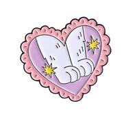 Broche con diseño de corazones y gatos, para bolsos, ropa, sombreros, revestimiento, accesorio de moda para niñas, regalo de moda para gatos, talla única, como se describe