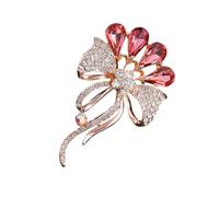 Broche con diseño de flores con diamantes de imitación multifuncionales, joyería acentuada para elevar cualquier conjunto, adecuado para varias ocasiones, elegante pin de flores, talla única, como se