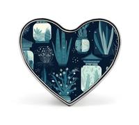 Broche con diseño de plantas suculentas y cactus, diseño de corazón, broches para mujeres y hombres, accesorios de joyería de moda para sombreros, bolsos, chaqueta, abrigo, regalos de día