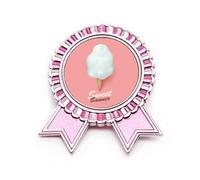 Broche con diseño de polos de hielo con forma de huevo enorme, color rosa, Medium, Metal