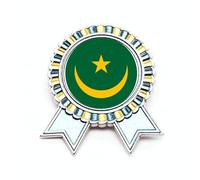 Broche con emblema nacional de Mauritania África para ganador del premio, Medium, Metal