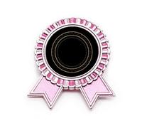 Broche con forma de círculo, símbolo de tótem, broche de insignia, color rosa, Medium, Metal