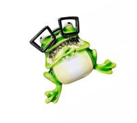 Broche con forma de gota de aceite de ranas brillantes, joyería de animales, con efecto de aceite, para trajes casuales, fiestas, regalos, colección de accesorios temáticos de moda