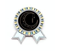 Broche con forma de tótem con símbolo de estrella de luna, ganador de medalla, Medium, Metal