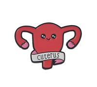 Broche con forma de útero de dibujos animados regalo para joyas con broche en forma de útero, portátil y útil