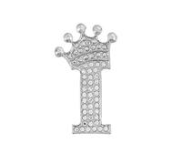 Broche con Inicial - A-Z, 26 Letras, Chapado en Oro, Cristal y Diamantes de Imitación para Mujer, Regalo Personalizado con Nombre para Ella (I)