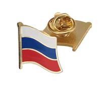 Broche Con Insignia De Rusia Pin De Solapa Esmaltado Con El Color De La Bandera Broche Con La Bandera Patriótica Unisex