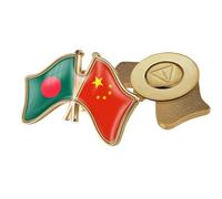 Broche Con La Bandera De China Y Bangladesh Entrecruzadas Pin De Solapa Con Bandera Geométrica De Estilo Nacional Broche Con Emblema Nacional Novedoso Accesorio Para Hombres Y Mujeres