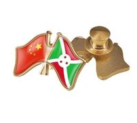Broche Con La Bandera De La Amistad De China Y Burundi - Pin Con Estampado De Bandera Patriótica Broche Novedoso Hebilla De Solapa Joyería Para Mujeres Y Hombres Regalo