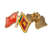 Broche Con La Bandera De La Amistad De China Y Sri Lanka - Pins Con Estampado De Banderas Patrióticas Broche Novedoso Hebilla De Solapa Joyería Para Mujeres Y Hombres