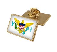 Broche Con La Bandera De Las Islas Vírgenes De Los Estados Unidos - Pin Con La Bandera Patriótica Mundial Estampado De Letras Broche Novedoso Joyería Para Mujeres Y Hombres