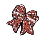 Broche con lazo de gatito con temática navideña, broche de solapa de galleta de jengibre, joyería festiva, accesorio de fiesta, joyería esmaltada para vacaciones, One Size, como se describe