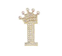 Broche con Letras, Alfabeto, Inicial de Perla, Pin de Solapa con Joyero para Mujer y Hombre, Regalo Personalizado con Nombre para Ella (I)