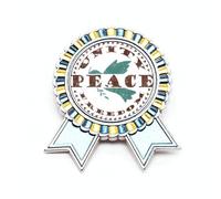 Broche con símbolo de paz y libertad de rama de olivo, Medium, Metal