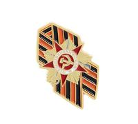 Broche conmemorativo de aleación con detalle de cinta simbólica, cierre rápido para coleccionistas y educadores, collar conmemorativo de guerra, talla única, como se describe