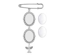 Broche conmemorativo de ramo de boda con diseño de ángel para la madre de la novia o el novio, talla única, como se describe