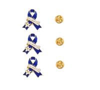 Broche conmemorativo, insignia de lirio de cinta colorida, pin de accesorio de ropa, insignia de luto negro, 1.0*1.0*1.0