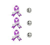 Broche conmemorativo, insignia de lirio de cinta colorida, pin de accesorio de ropa, insignia de luto negro, 1.0*1.0*1.0