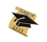 Broche conmemorativo para sombrero de graduación, exquisito adorno de solapa para logros académicos memorables, joyería elegante, standard, Acero aleado