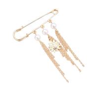 Broche contemporáneo que incorpora elegantes borlas, flor de sol y cara sonriente para mejorar el aspecto moderno, broche de borlas