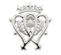 Broche Corazón Doble de Plata de Ley
