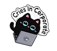 Broche creativo con diseño de gatos, hermoso accesorio, insignia de metal, textura de aleación, adecuado para entusiastas de la moda, broche de animales, talla única, como se describe