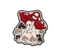 Broche creativo de aleación con diseño de hongo de dibujos animados, diseño de cuento de Hobgoblin, accesorio de moda e insignia de solapa de expresión única, talla única, como se describe