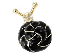 Broche creativo esmaltado con diseño de caracol de aceite de goteo, artesanía de aleación para entusiastas de la moda que buscan estilos únicos, pin único, One Size, como se describe