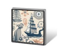 Broche cuadrado de metal con forma de gato y perro de la lluvia, ideal para trajes, mochilas, sombreros y solapas.