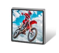 Broche cuadrado para motocicleta de motocross, alfileres de solapa, accesorios de vestir, boda, cumpleaños, para hombres y mujeres, Square, Metal