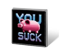 Broche cuadrado "You Suck", alfiler de metal para solapa, chaqueta, sombrero, bolso, accesorios de decoración