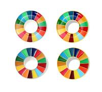 Broche de 17 colores de las Naciones Unidas con los objetivos de desarrollo sostenible, broche de arco iris, pin de solapa esmaltado, insignia de círculo colorido, bolsa de ropa, accesorios, regalo de