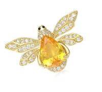 Broche de abejas de diamantes de imitación en color azul o amarillo, accesorio de fiesta, adorno casual para mujeres y hombres, talla única, como se describe