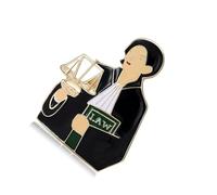Broche de abogado hecho de aleación, resistente, simboliza la profesión, orgullo, regalo adecuado para abogados
