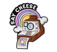 Broche de aceite para cámara juguetona, accesorio de viaje compacto para bolsos, chaquetas o bufandas, regalo creativo para amantes de las fotos, joyería de cámara de viaje, talla única, como se