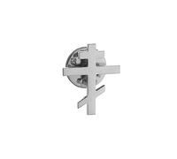 Broche de acero inoxidable chapado en oro y plata para hombre, diseño de cruz ortodoxa, Metal, Gema NA